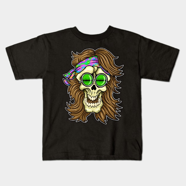 Hippie Skull Kids T-Shirt by Laughin' Bones